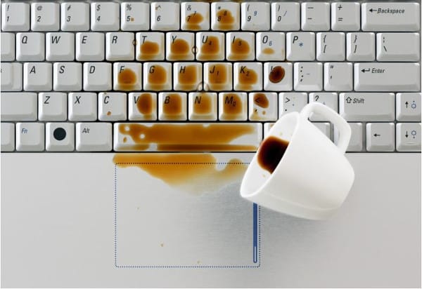 computers break down due to coffee spill