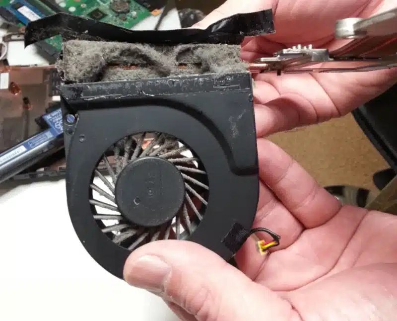 clogged fan needs maintenance